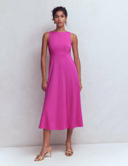 Sleeveless Ponte Midi Dress-Passion Flower / Boden On sale