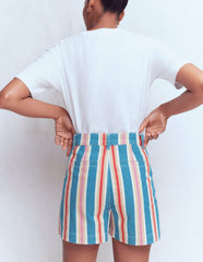 Primrose Denim Shorts-Stripe / Boden