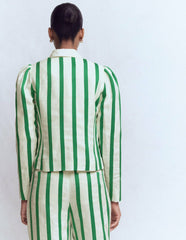 Salisbury Jacket-Ivory, Fresh Green Stripe / Boden us