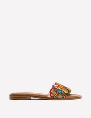 Beaded Flower Flat Sandal-Floral Multi Embroidery / Boden