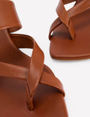 Toe Post Kitten Heel Sandal-Tan / Boden Sale