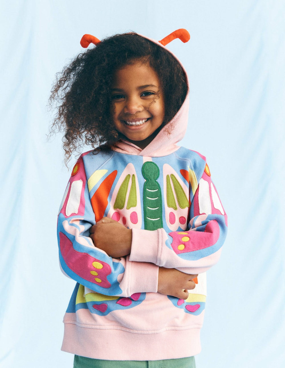 Novelty Relaxed Hoody-Pink Butterfly / Boden Online