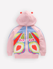Novelty Relaxed Hoody-Pink Butterfly / Boden Online