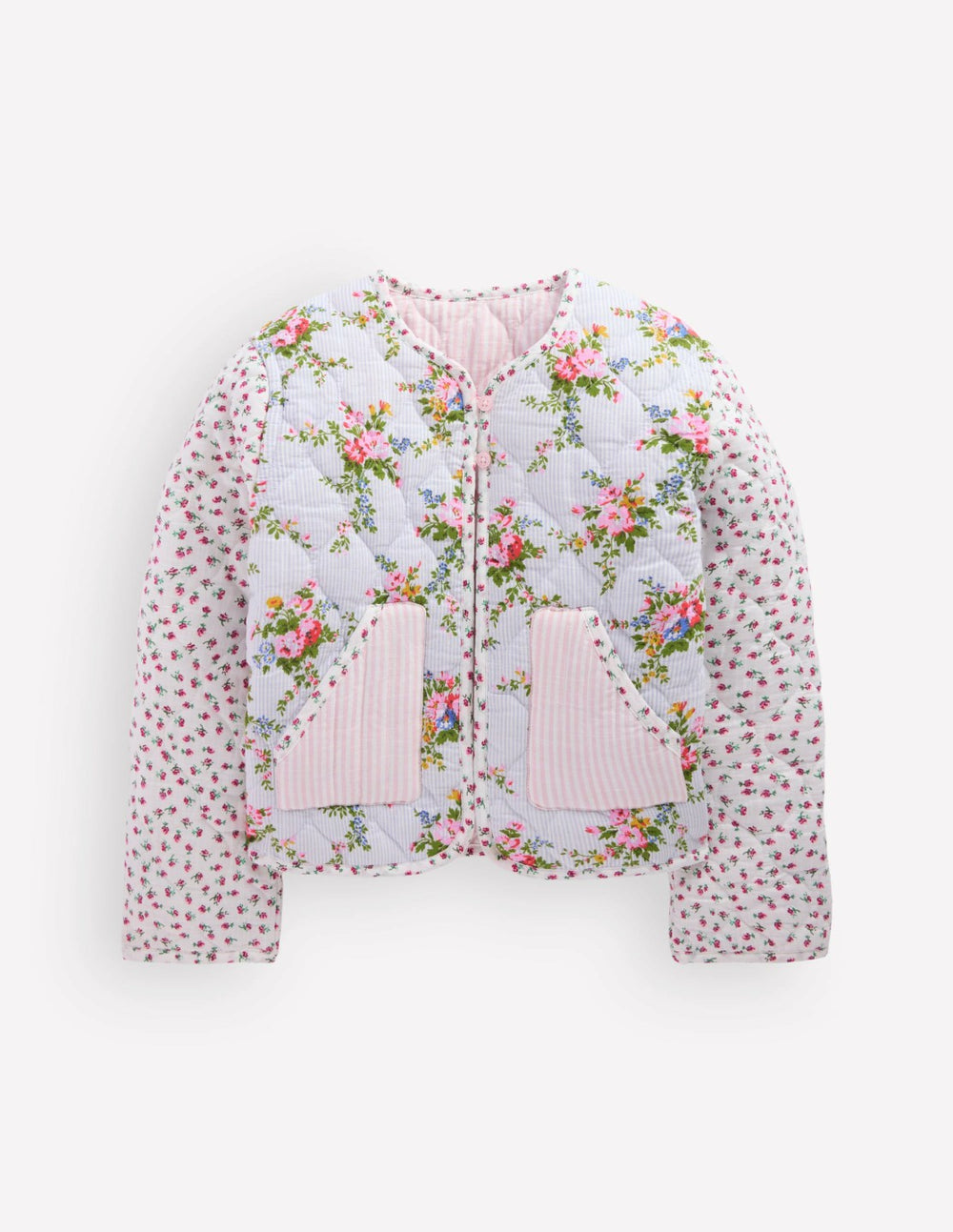 Reversible Quilted Jacket-Floral Hotch Potch / Boden