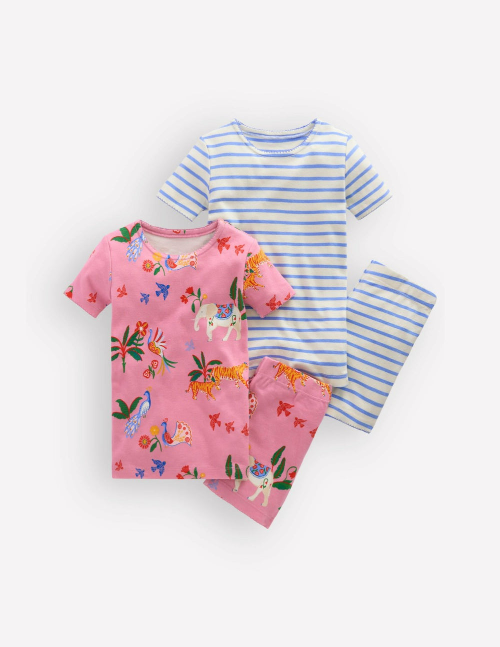 Twin Pack Short Pajamas-Pink Unicorn / Boden Outlet