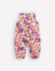 Girls Button Down Romper-Mid Pink Floral / Boden On sale