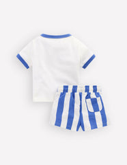 Logo Jersey Play Set-Blue Camper Van Stripe / Boden Online