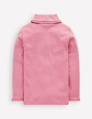 Ribbed Roll Neck Top-Pink Haze / Boden us