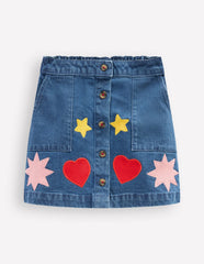 A Line Button Through Skirt-Mid Vintage Shapes / Boden Online