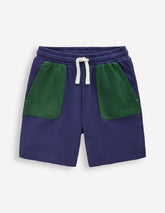 Waffle Mix Shorts-Navy Blue / Boden Discount
