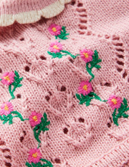 Pointelle Knitted Dress-Vintage Pink / Boden
