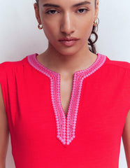 May Jersey Midi Dress-Poppy Red / Boden Online