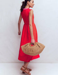 May Jersey Midi Dress-Poppy Red / Boden Online