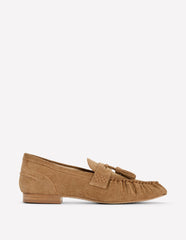 Soft Ruched Loafers-Caramel / Boden