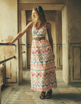 Empire Linen Broderie Dress-Multi Broderie / Boden Discount