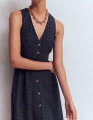 Catherine Broderie Dress-Navy Broderie / Boden Sale