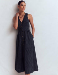 Catherine Broderie Dress-Navy Broderie / Boden Sale