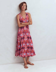 Elodie Jersey Maxi Dress-Cherry Blush, Tropical Forest / Boden Outlet