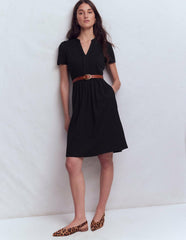 Naomi Short Sleeve Dress-Black / Boden