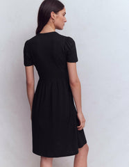 Naomi Short Sleeve Dress-Black / Boden