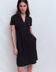 Naomi Short Sleeve Dress-Black / Boden