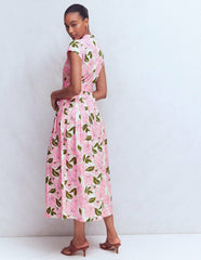 Arabella Cotton Maxi Dress-Pink Radiant Bloom / Boden Outlet