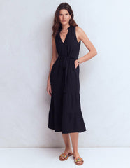 Viv Double Cloth Maxi Dress-Navy / Boden us
