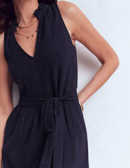 Viv Double Cloth Maxi Dress-Navy / Boden us