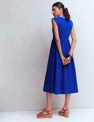 May Jersey Midi Dress-Bright Blue / Boden Outlet