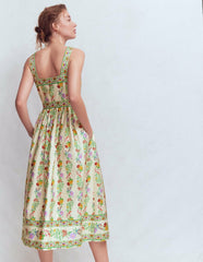 Square Neck Occasion Dress-Ivory, Blossom Trail / Boden us