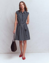 Honor Short Jersey Shirt Dress-Navy and White Stripe / Boden Discount