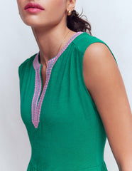 May Jersey Short Dress-Deep Teal / Boden On sale