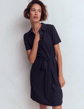 Patti Short Jersey Shirt Dress-Navy / Boden Outlet