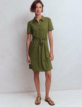 Patti Short Jersey Shirt Dress-Woodland Green / Boden Discount