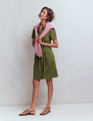 Patti Short Jersey Shirt Dress-Woodland Green / Boden Discount
