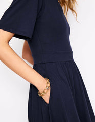 Louisa Short Jersey Dress-Navy / Boden On sale
