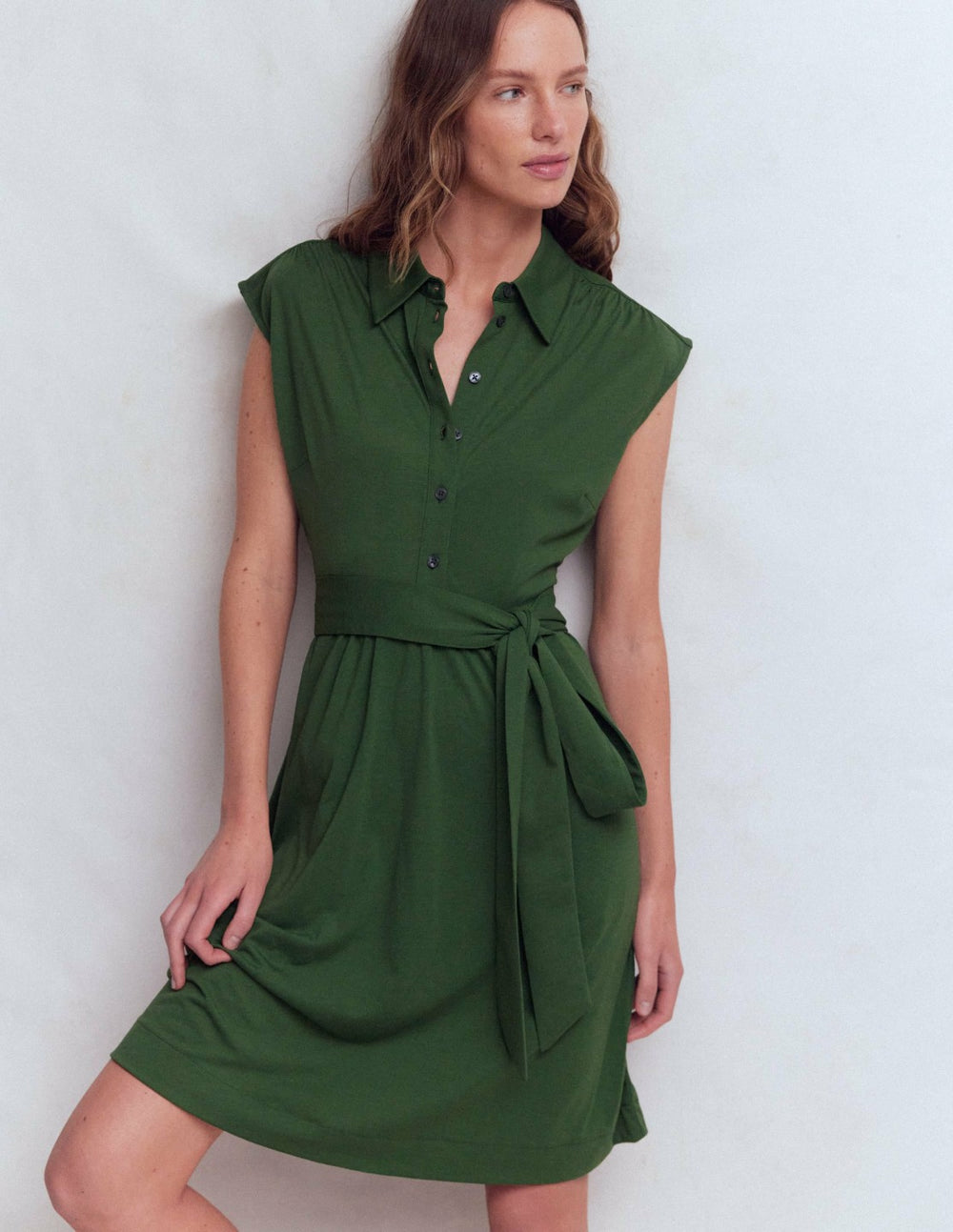 Honor Short Jersey Shirt Dress-Broad Bean / Boden Sale