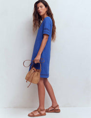 Hattie Jersey T-shirt Dress-Denim Blue / Boden Discount