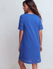 Hattie Jersey T-shirt Dress-Denim Blue / Boden Discount
