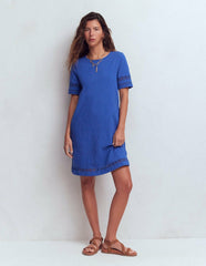 Hattie Jersey T-shirt Dress-Denim Blue / Boden Discount
