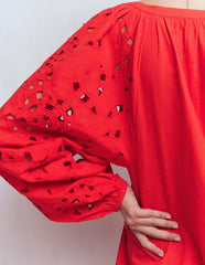 Embroidered Sleeve Kaftan-Red Embroidery / Boden Outlet