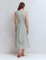 Delphine Midi Sleeveless Dress-Ivory, Flower Lattice / Boden us