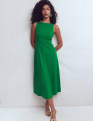 Sleeveless Ponte Midi Dress-Fresh Green / Boden Sale