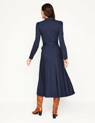 Imogen Collared Jersey Dress-Navy / Boden Sale
