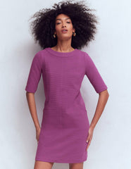 Nessa Ottoman Shift Dress-Damson / Boden Outlet