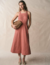 Cross Back Broderie Midi Dress-Vintage Rose Broderie / Boden On sale