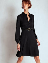 Orla Short Jersey Shirt Dress-Black / Boden Online