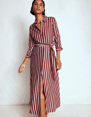 Marcia Jersey Shirt Dress-Burnt Orange, Painted Dot / Boden On sale