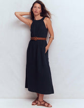 Daphne Double Cloth Dress-NAVY / Boden us