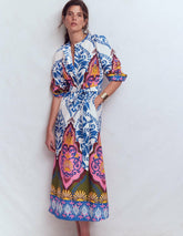 Ava Cotton Midi Dress-Multi, Ornamental Garden / Boden Outlet